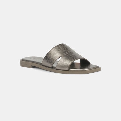 Bata Silver Mule For Women